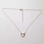 Collier "Lien Éternel" en Argent 925 Rhodié – Cœur & Anneau Unis C mon shopping™