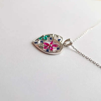 Collier en argent pour femme – Cœur étincelant