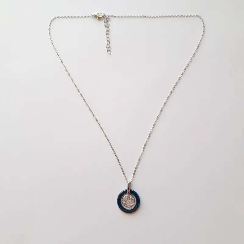 Collier Éclipse Céleste – Élégance Argent & Lumière Étincelante C mon shopping™