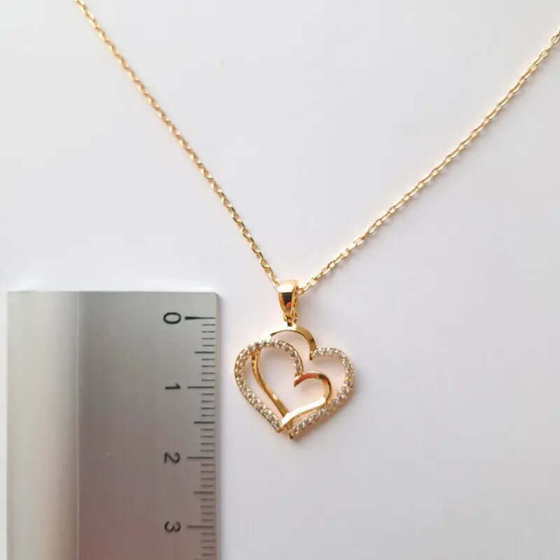 Collier Cœurs Fusionnés – Élégance Intemporelle en Plaqué Or C mon shopping™