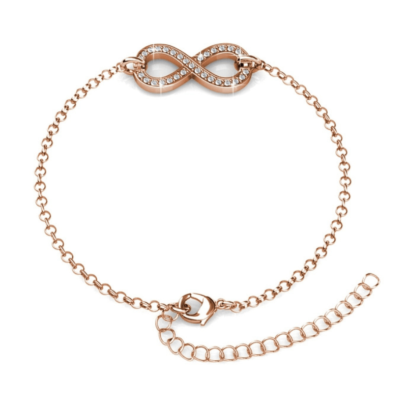 Bracelet Infini Dorée Rosée – Symbole Éternel et Éclat Raffiné