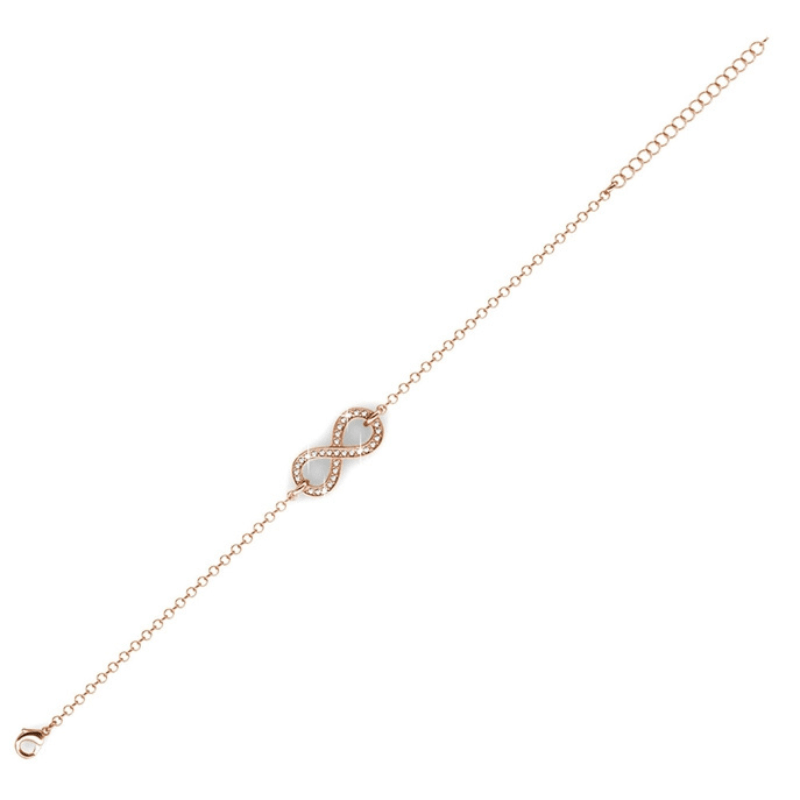 Bracelet Infini Dorée Rosée – Symbole Éternel et Éclat Raffiné