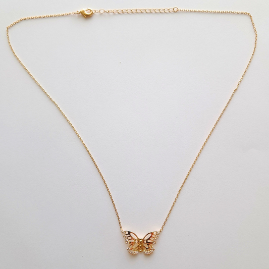 Collier Plaqué Or - Éclat de liberté - Le Papillon en Or