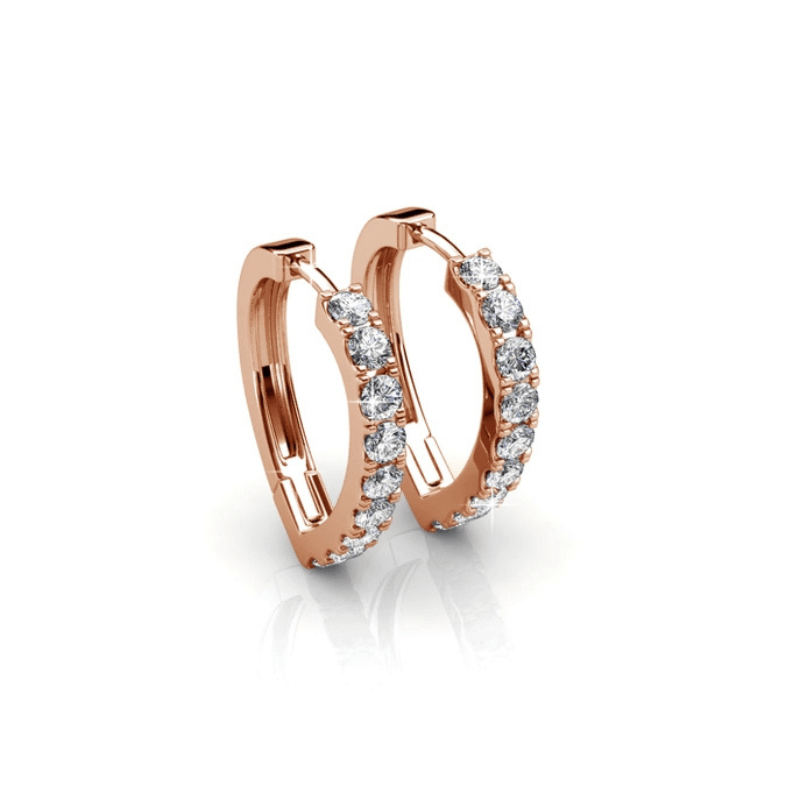Boucles d’Oreilles Créoles Doré Rosé – Éclat Intemporel
