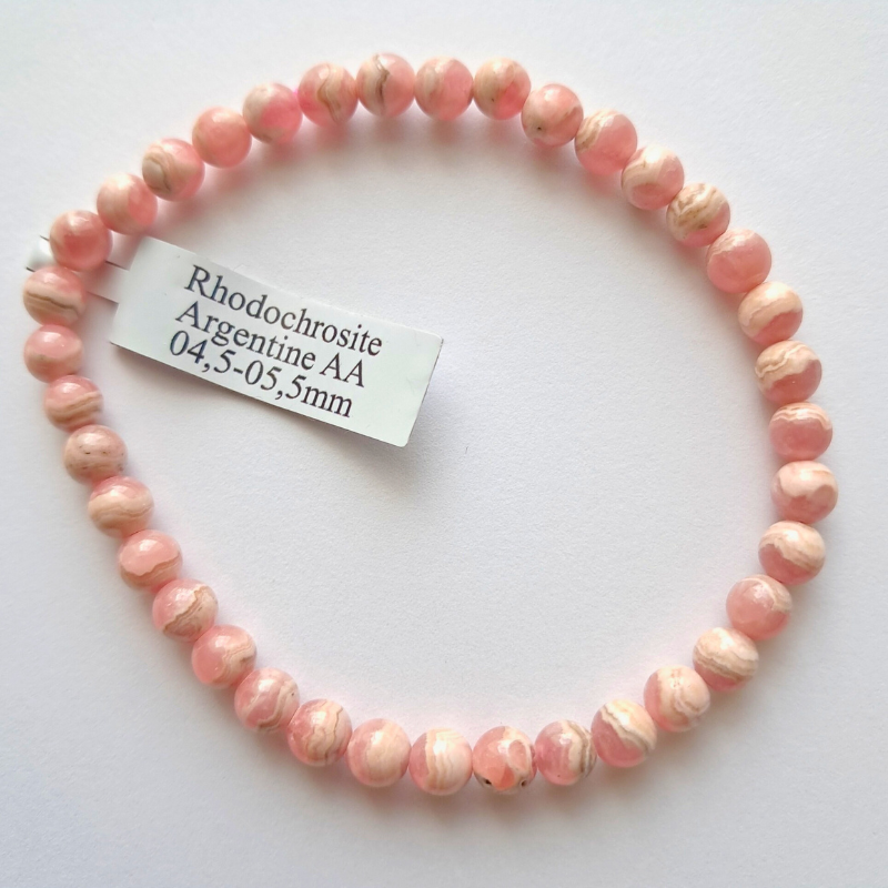 Bracelet Rhodochrosite d’Argentine – L’Émotion Pure à Fleur de Peau