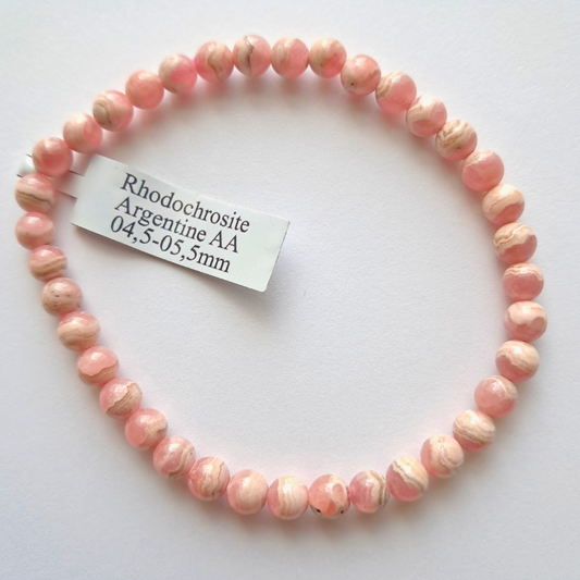 Bracelet Rhodochrosite d’Argentine – L’Émotion Pure à Fleur de Peau