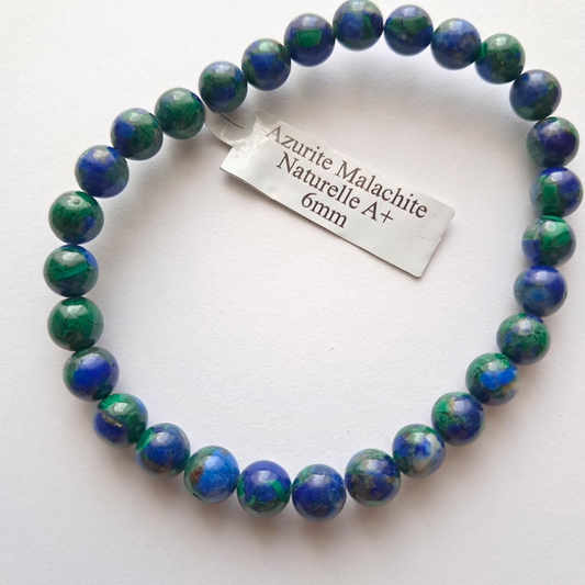 Bracelet Azurite Malachite – Énergie Intense, Beauté Unique