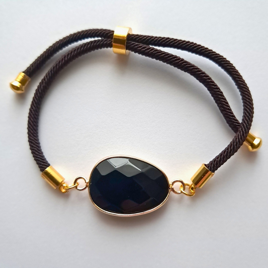 Bracelet Cordon Obsidienne Noire – Protection Puissante au Quotidien