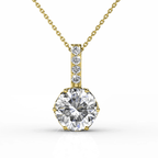 Collier Pendentif Doré – Pierre Brillante Effet Diamant