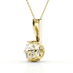 Collier Pendentif Doré – Pierre Brillante Effet Diamant