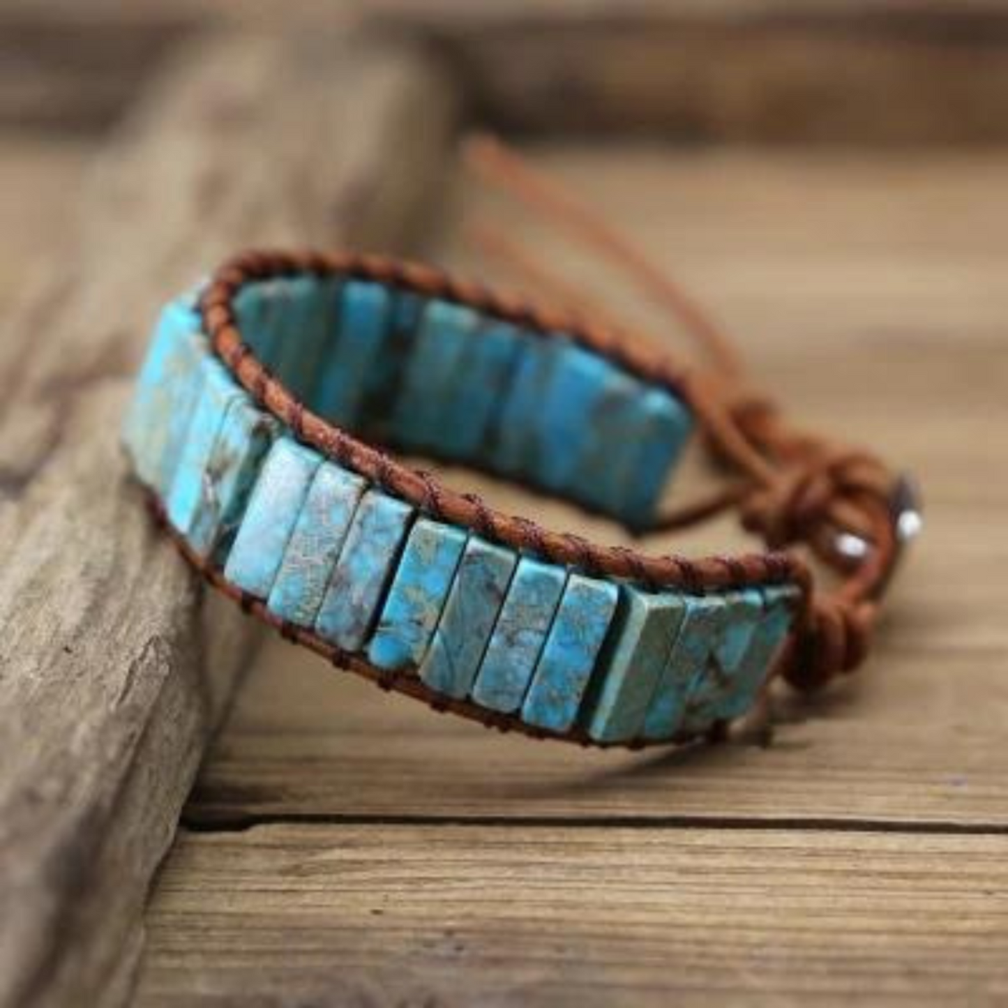 Bracelet bleu type turquoise