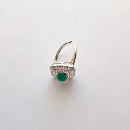 Bague Argent 925 Réglable Chrysoprase – Harmonie & Paix Intérieure C mon shopping™