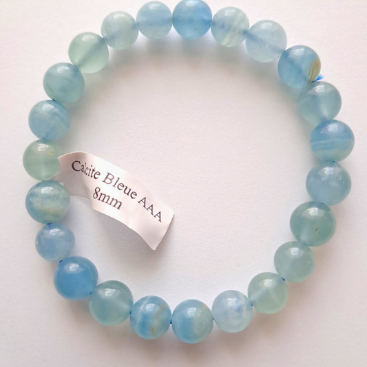Bracelet Calcite Bleue – Sérénité Instantanée, Énergie Apaisante au Quotidien