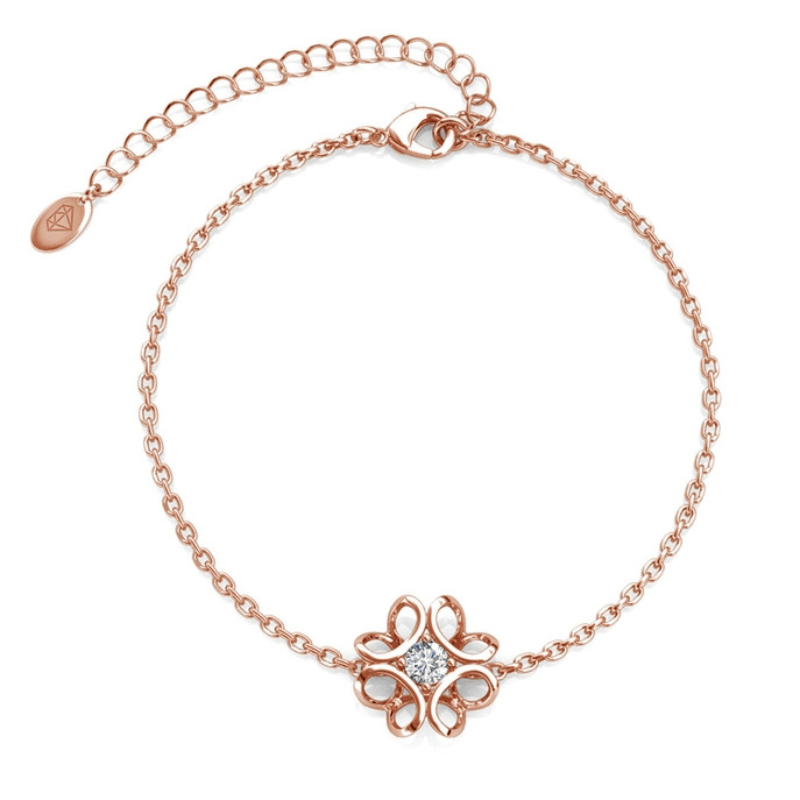 Bracelet Fleur Dorée Rosée