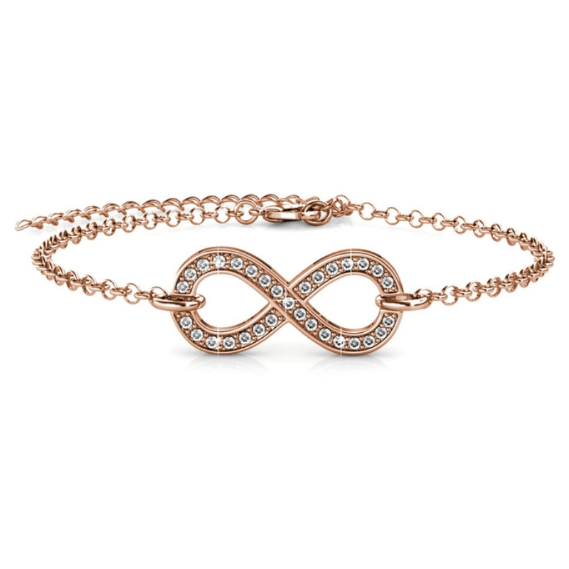 Bracelet Infini Dorée Rosée – Symbole Éternel et Éclat Raffiné