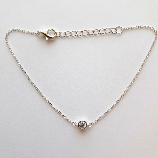 Bracelet en Argent 925 - L'Éclat pur du solitaire
