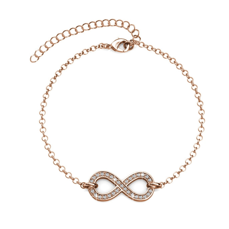 Bracelet Infini Dorée Rosée – Symbole Éternel et Éclat Raffiné