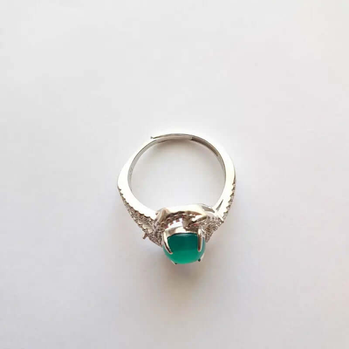 Bague Argent 925 Réglable Chrysoprase Australie – Croissance & Renouveau C mon shopping™