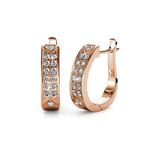 Boucles d’Oreilles Créoles Dorée Rosée – Éclat et Raffinement
