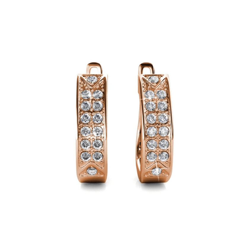 Boucles d’Oreilles Créoles Dorée Rosée – Éclat et Raffinement