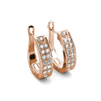 Boucles d’Oreilles Créoles Dorée Rosée – Éclat et Raffinement