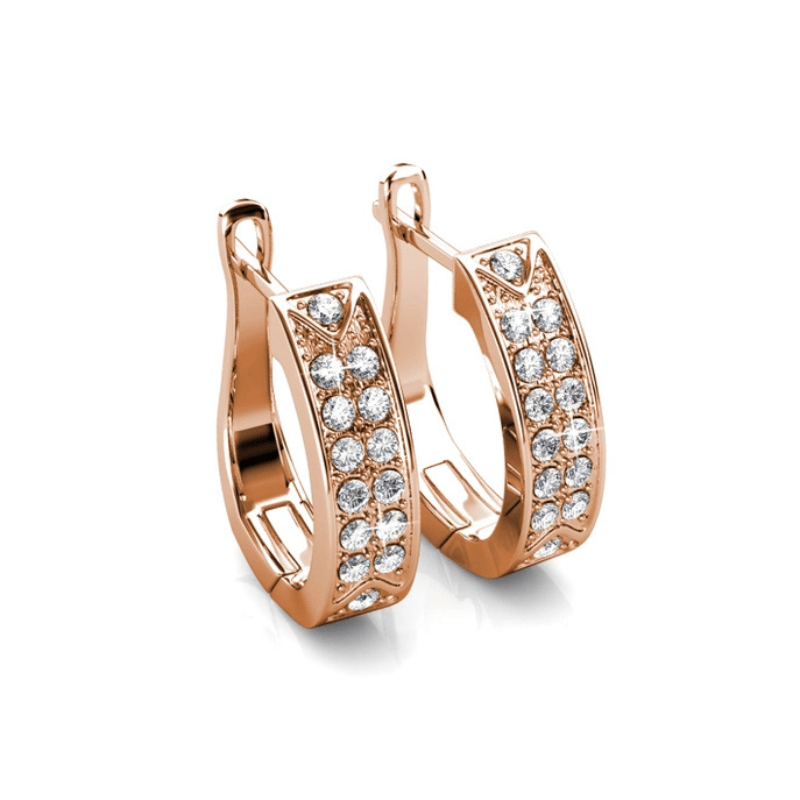 Boucles d’Oreilles Créoles Dorée Rosée – Éclat et Raffinement