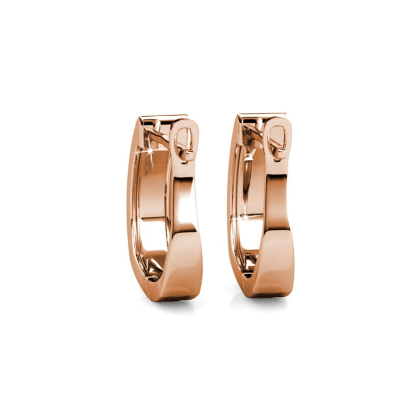 Boucles d’Oreilles Créoles Dorée Rosée – Éclat et Raffinement