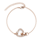 Bracelet Doré Rosé – Cœur Lumineux