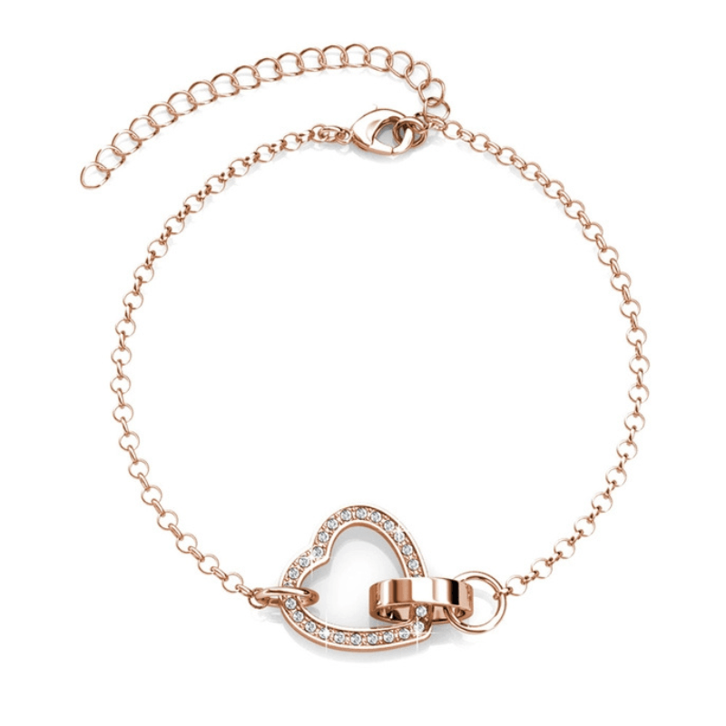 Bracelet Doré Rosé – Cœur Lumineux