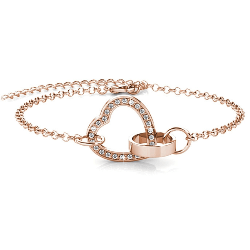 Bracelet Doré Rosé – Cœur Lumineux