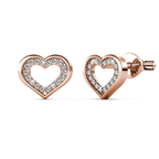 Boucles d’Oreilles Cœur Doré Rosé – Éclat Romantique