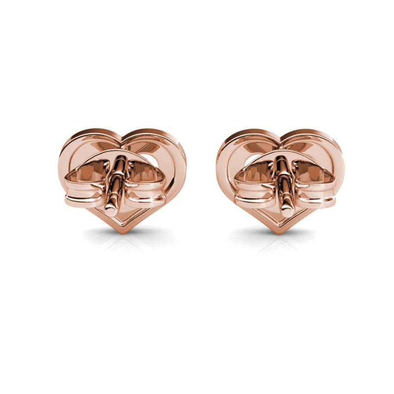 Boucles d’Oreilles Cœur Doré Rosé – Éclat Romantique