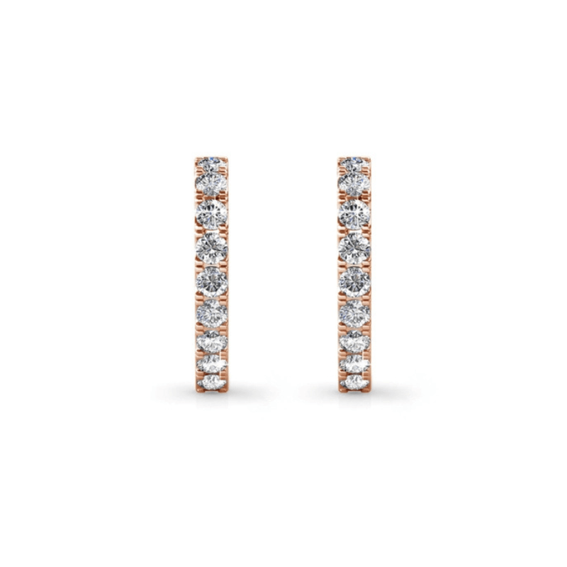 Boucles d’Oreilles Créoles Doré Rosé – Éclat Intemporel