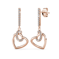 Boucles d’Oreilles Cœurs Entrelacés – Élégance Romantique