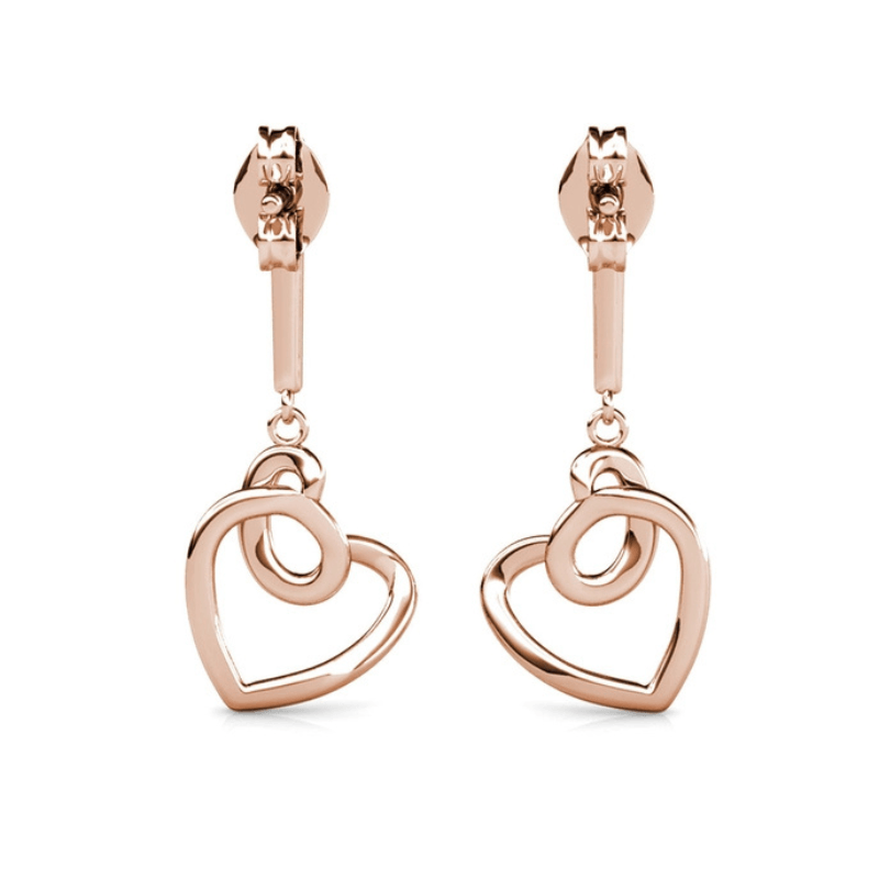 Boucles d’Oreilles Cœurs Entrelacés – Élégance Romantique