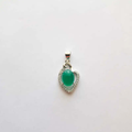 Pendentif en Argent pour femme – Chrysoprase naturelle
