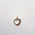 Pendentif en forme de cœur gravé “Je t’aime” pour femme en argent 925 rhodié