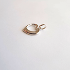Pendentif en forme de cœur gravé “Je t’aime” pour femme en argent 925 rhodié