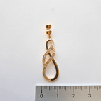Pendentif plaqué or pour femme - Infini et Zirconium